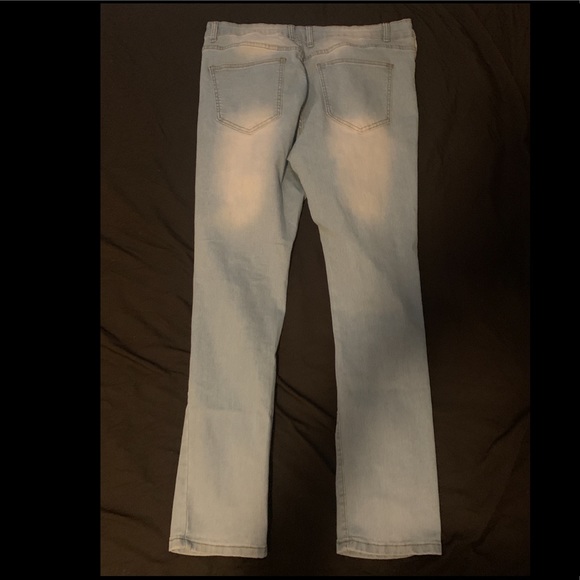 Meme Distressed Slim Straight Jeans - Picture 2 of 2